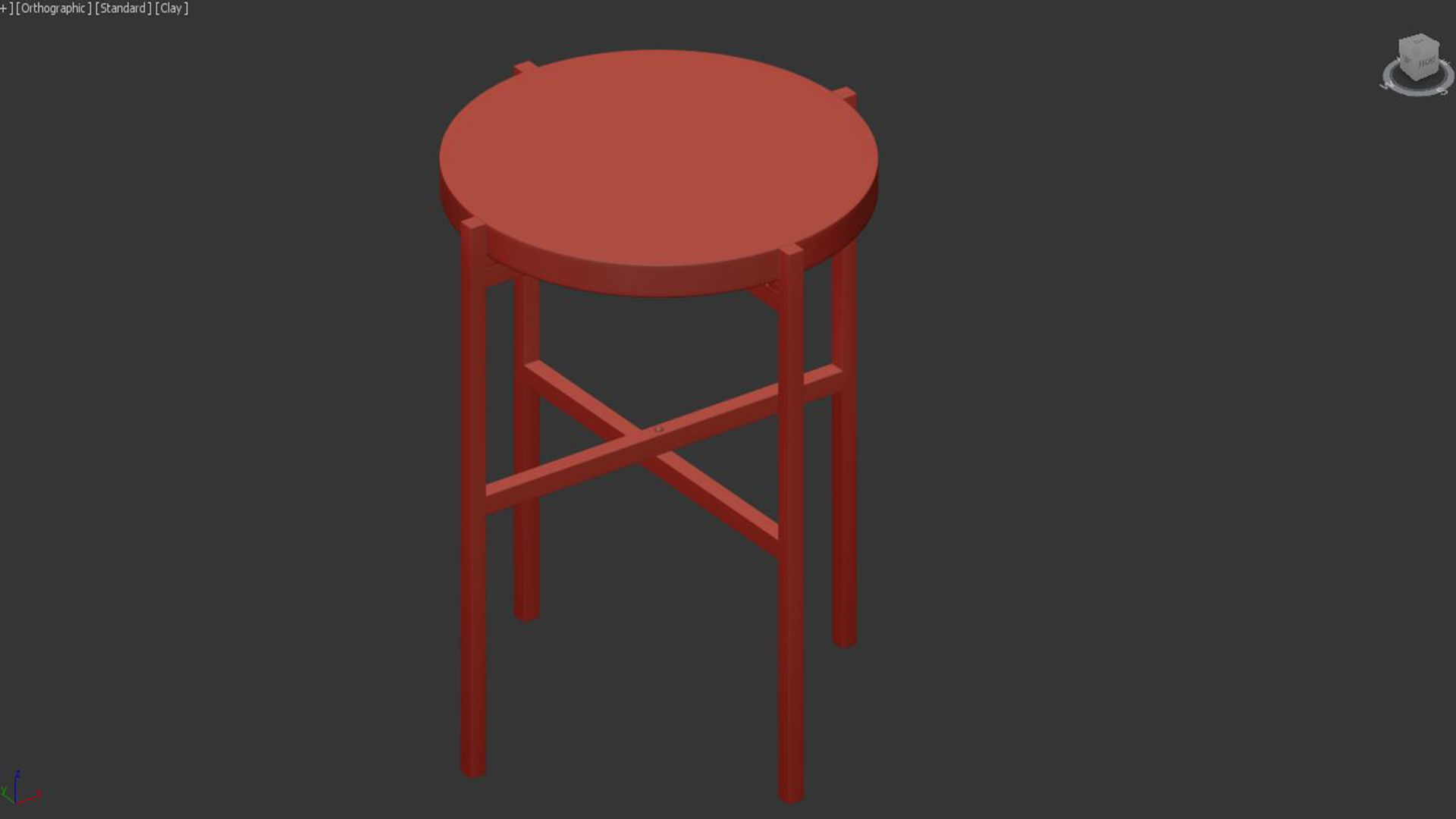 SIDE TABLE VIDRIO BRASS 3D model_4