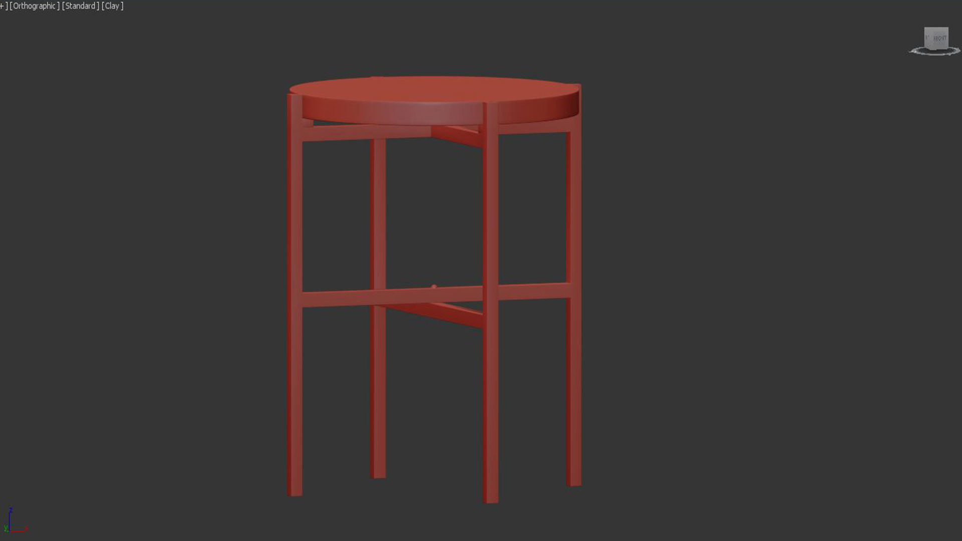 SIDE TABLE VIDRIO BRASS 3D model_2