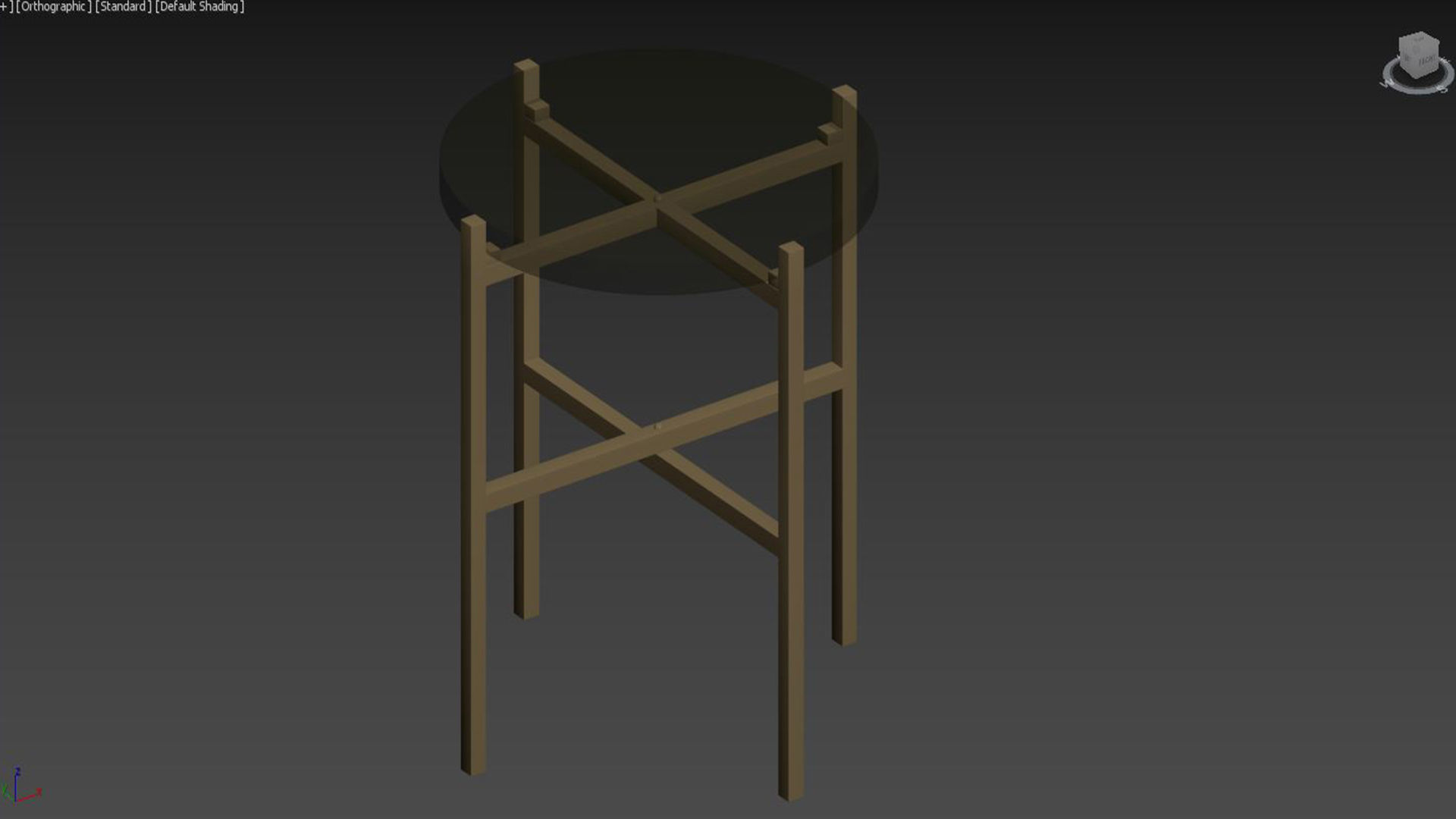 SIDE TABLE VIDRIO BRASS 3D model_7