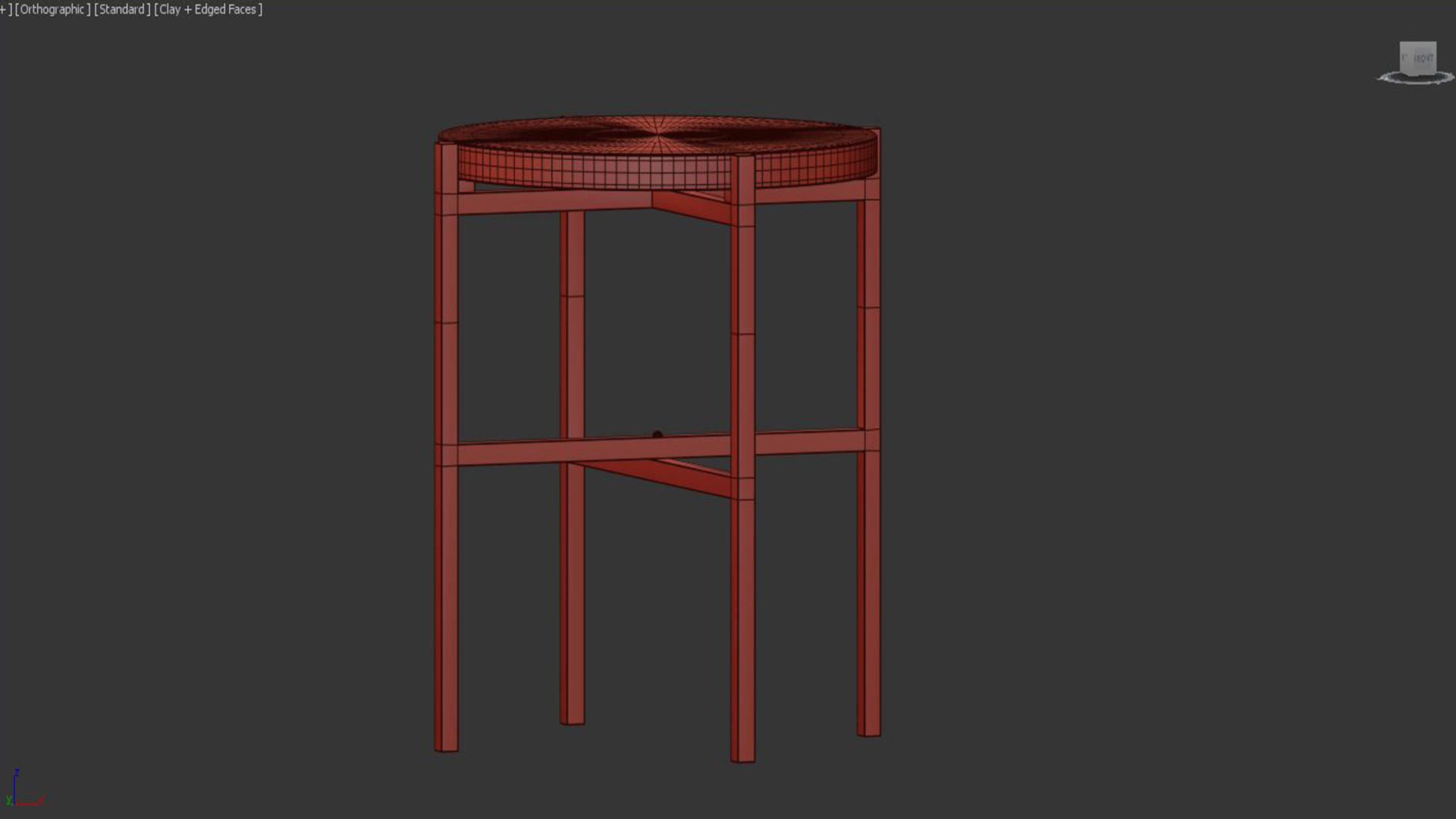 SIDE TABLE VIDRIO BRASS 3D model_3