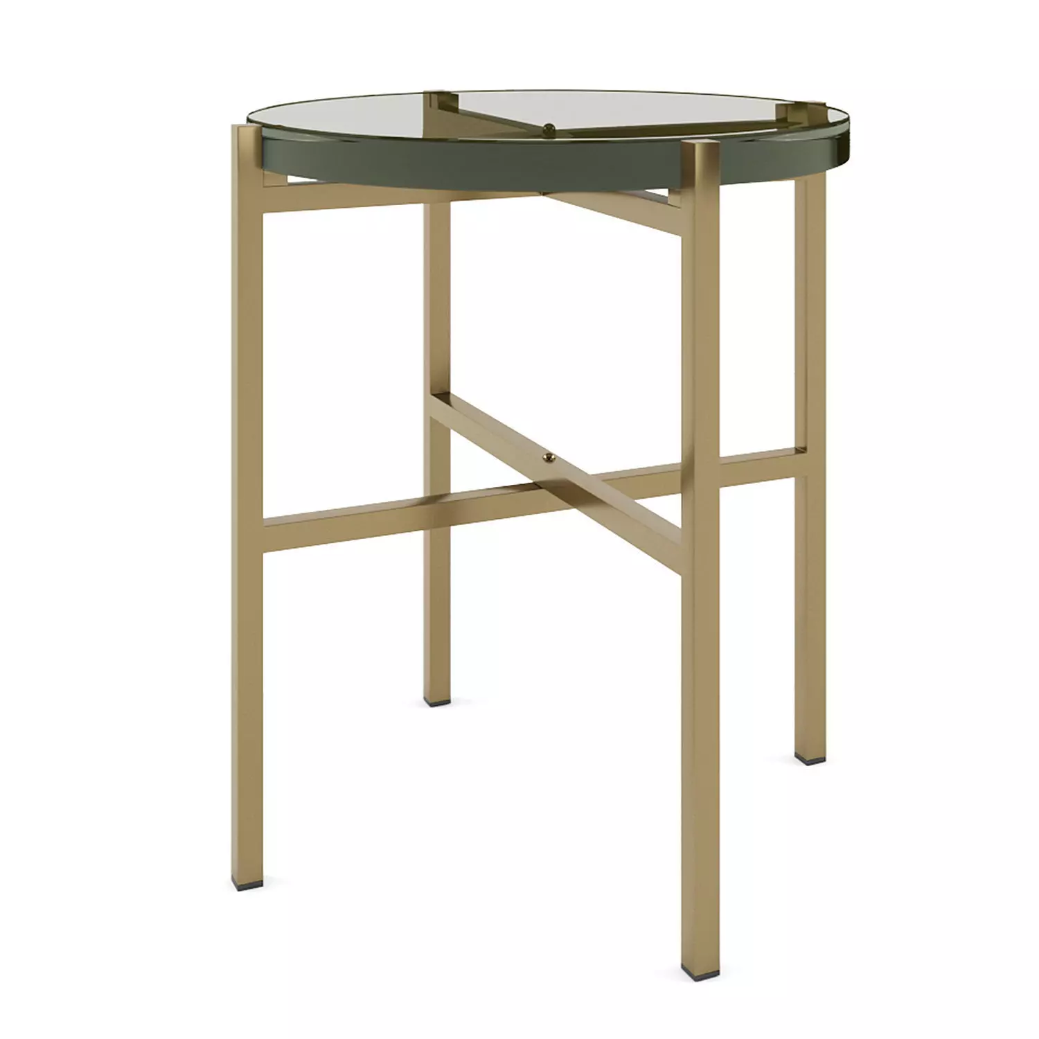 SIDE TABLE VIDRIO BRASS 3D model_0