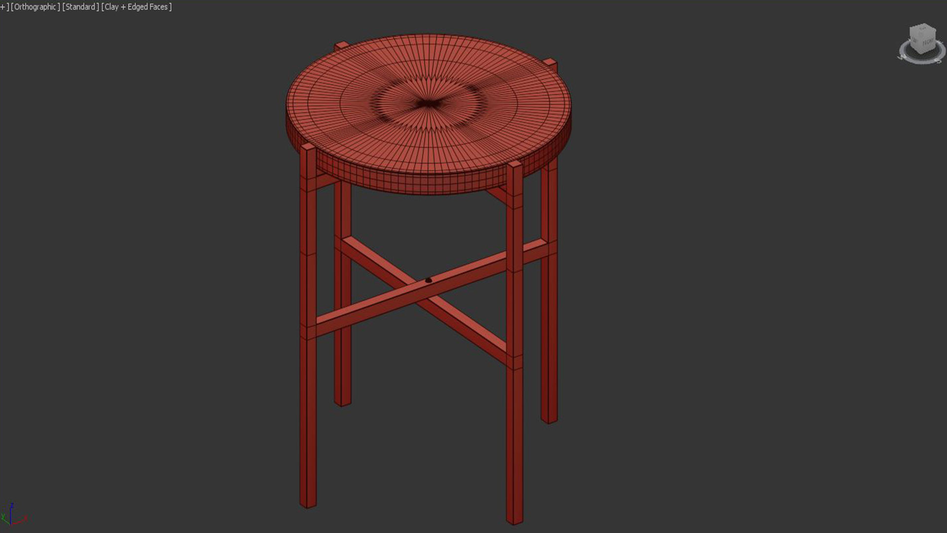 SIDE TABLE VIDRIO BRASS 3D model_5