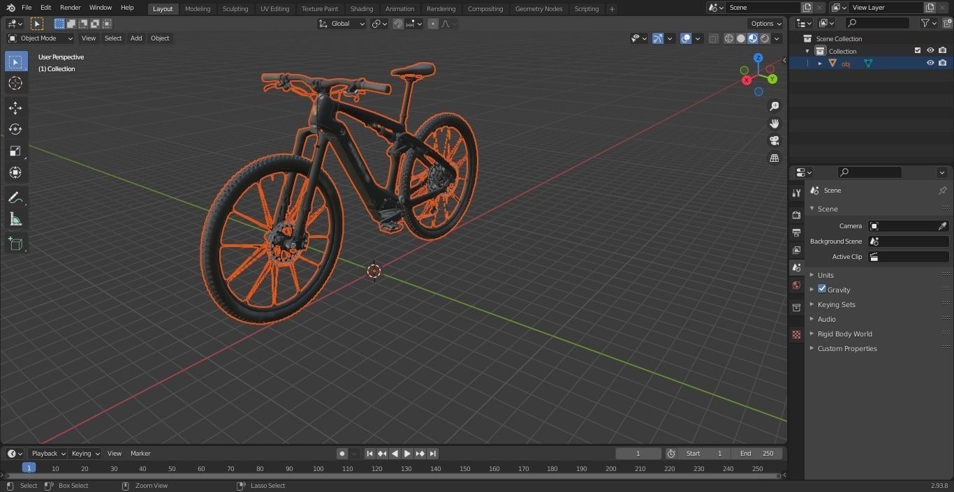 Porsche eBike Cross Black 3D model_48