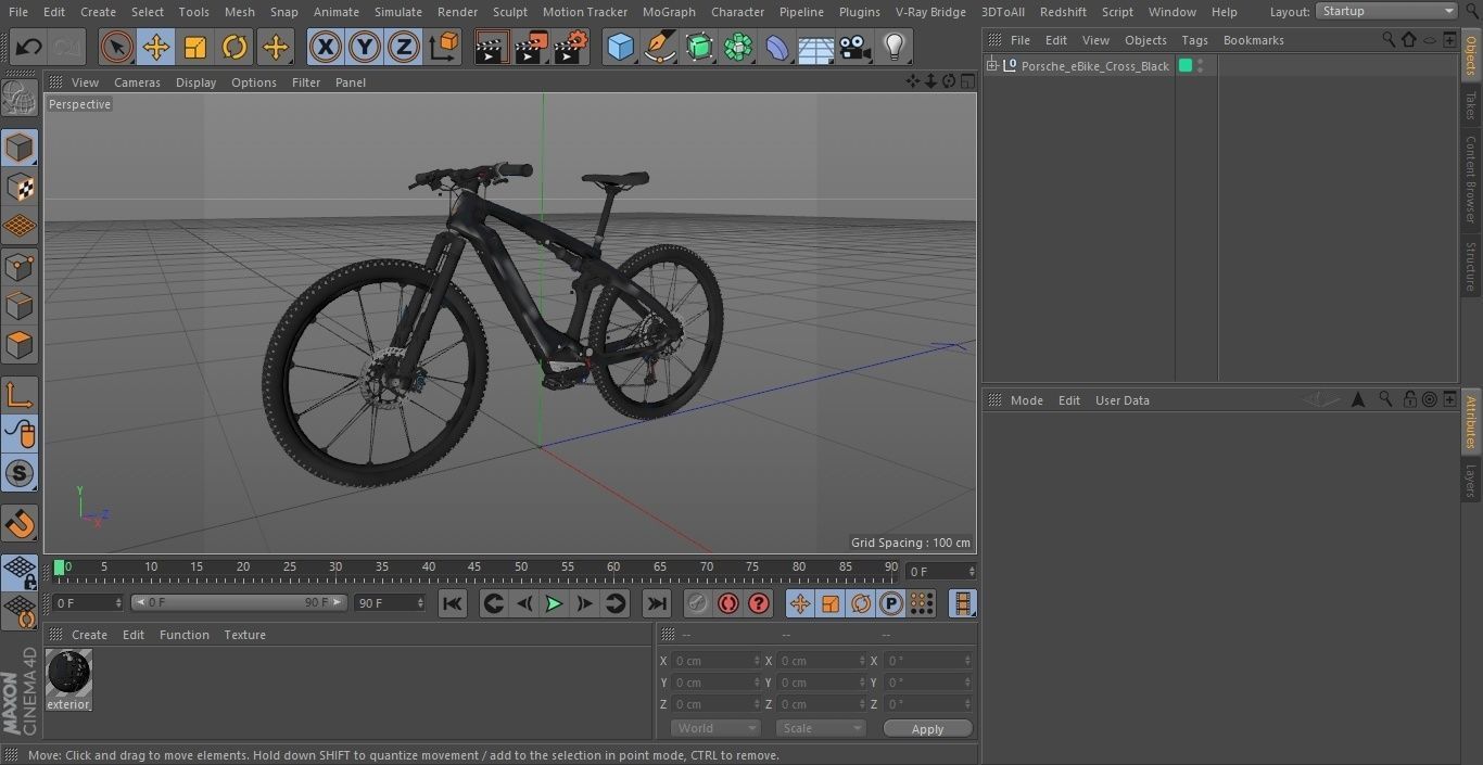 Porsche eBike Cross Black 3D model_49