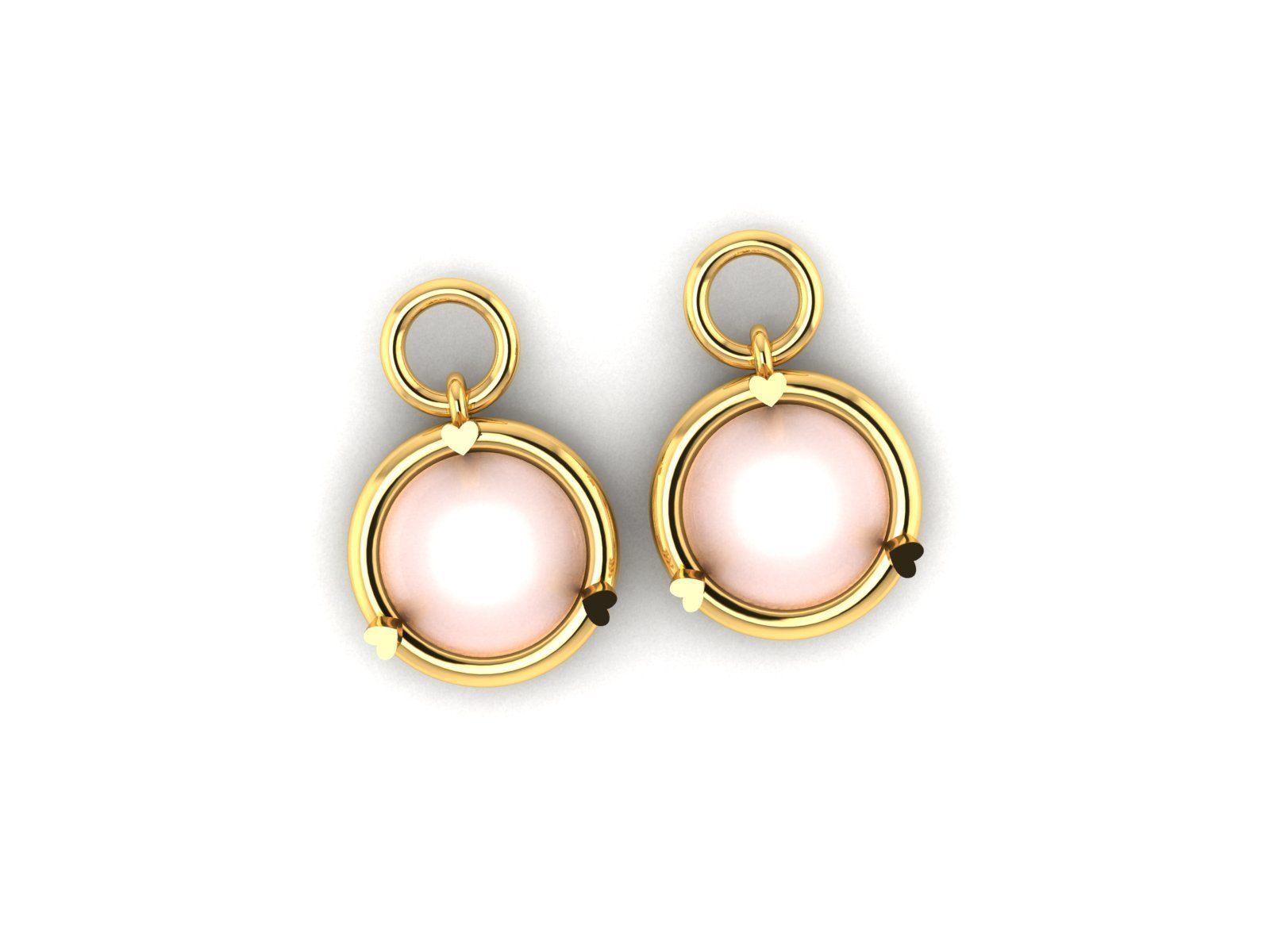 Opal Stone Earrings 3D print model_6