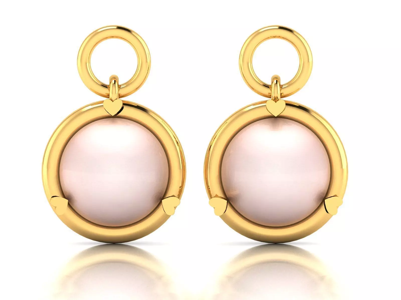 Opal Stone Earrings 3D print model_0