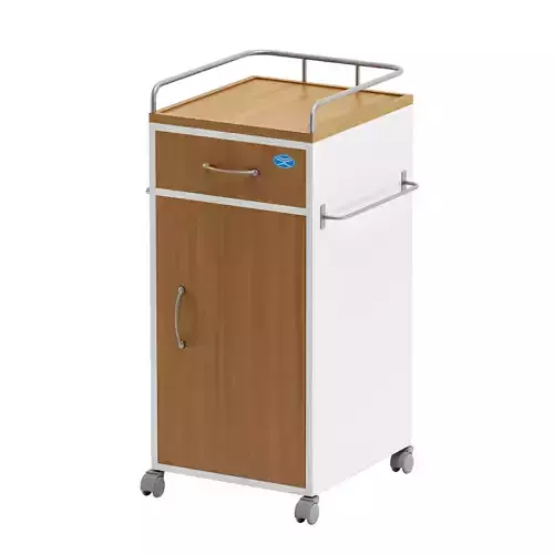 Bed Side Locker Hospital Equipment 6 3D model