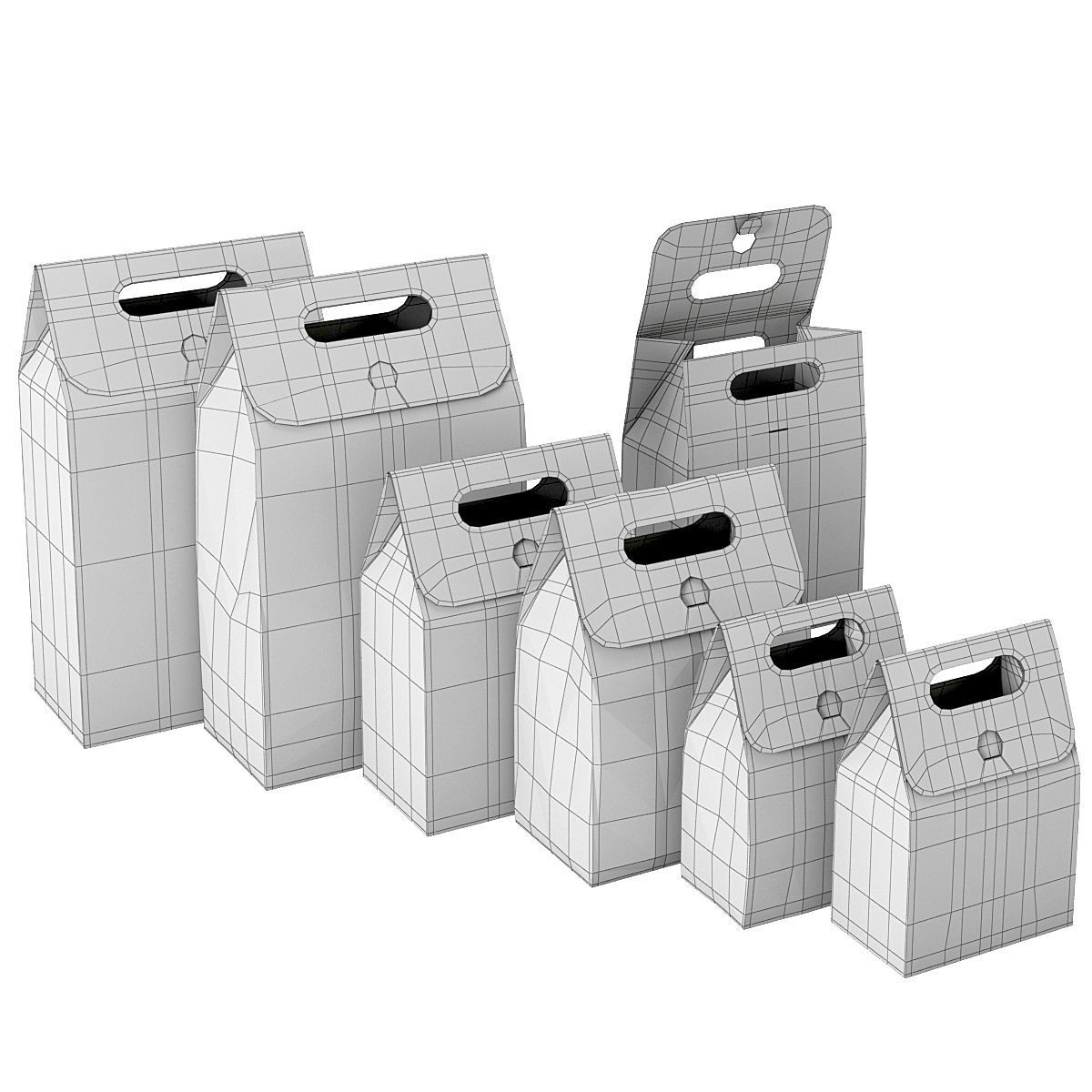 Paper bag 7 3D model_5