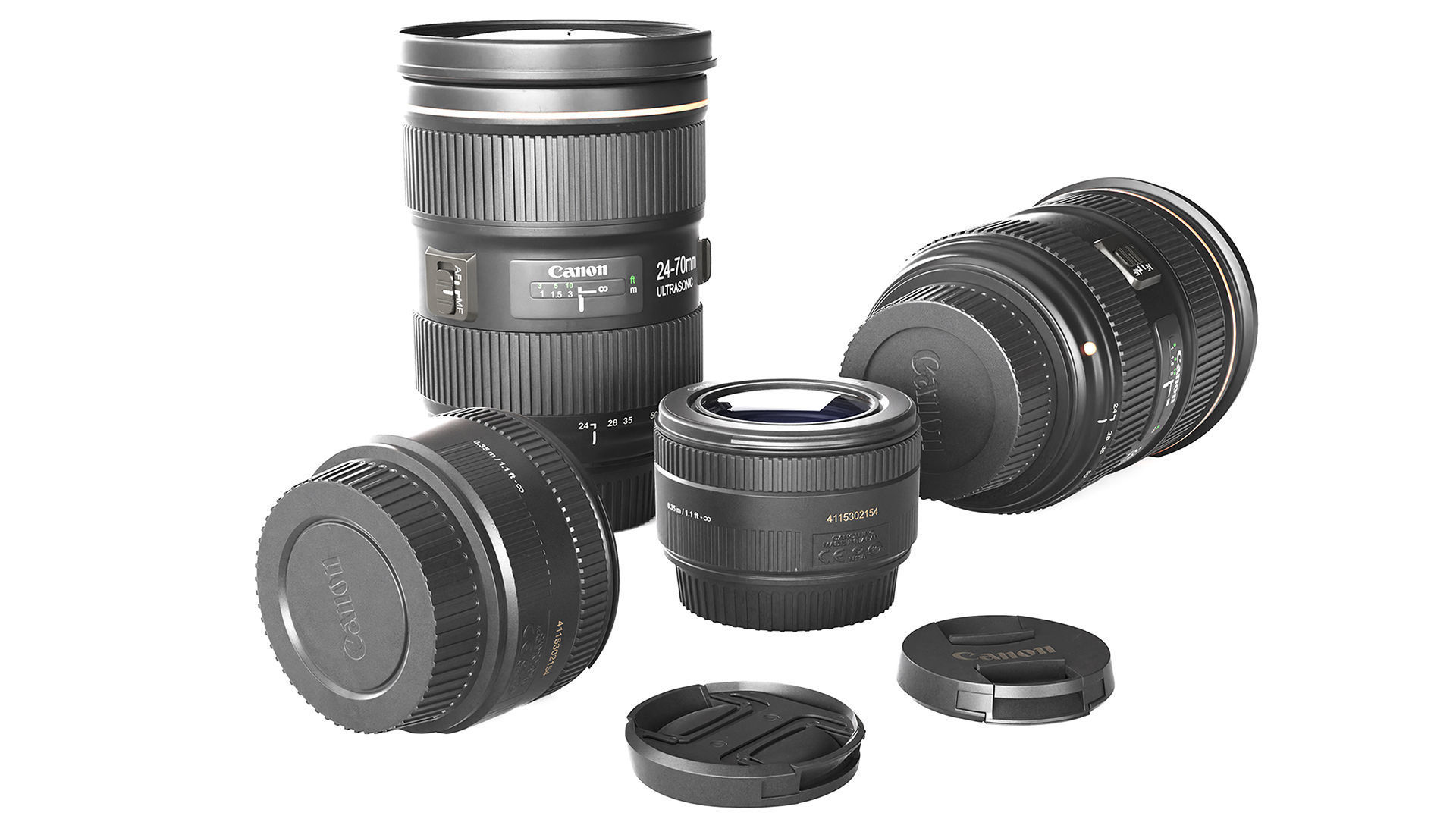 Nikon camera Flash Lenses Tripod Low-poly 3D model_4