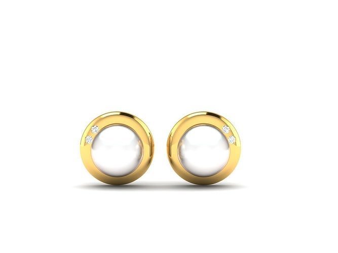Opal Stone Earrings 3D print model