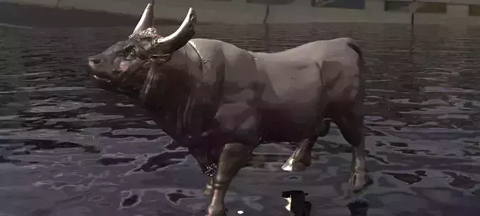 Bull sculpture horns