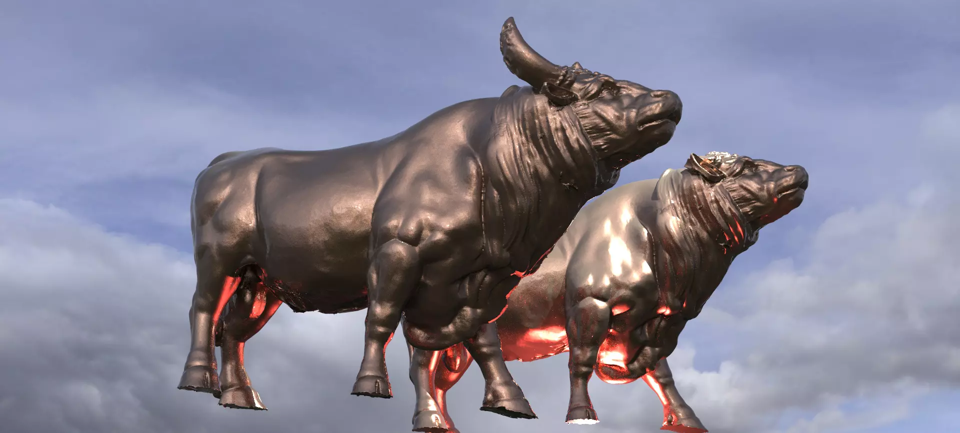 Ares the Bull statue 3D model