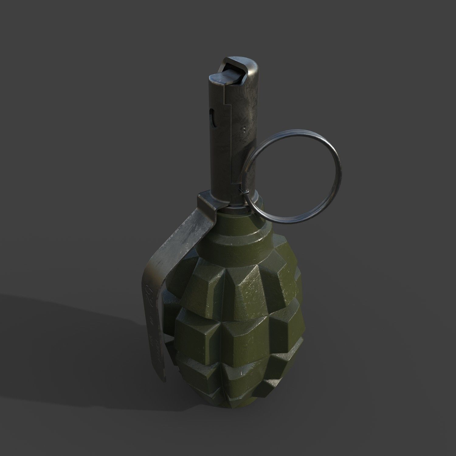 Low-poly model Grenade F-1 Low-poly 3D model_5