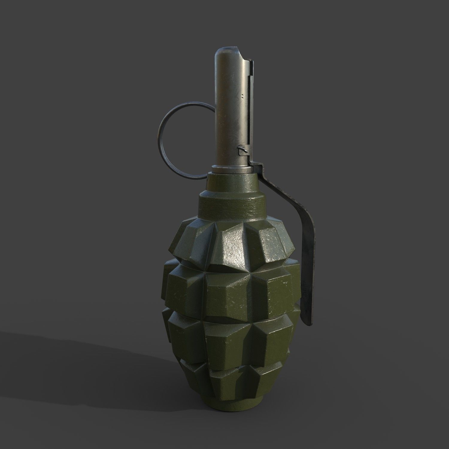 Low-poly model Grenade F-1 Low-poly 3D model_4