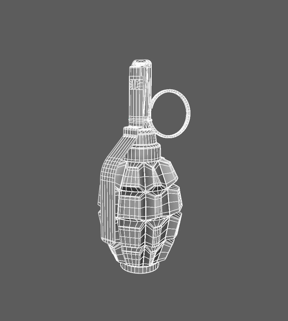 Low-poly model Grenade F-1 Low-poly 3D model_6