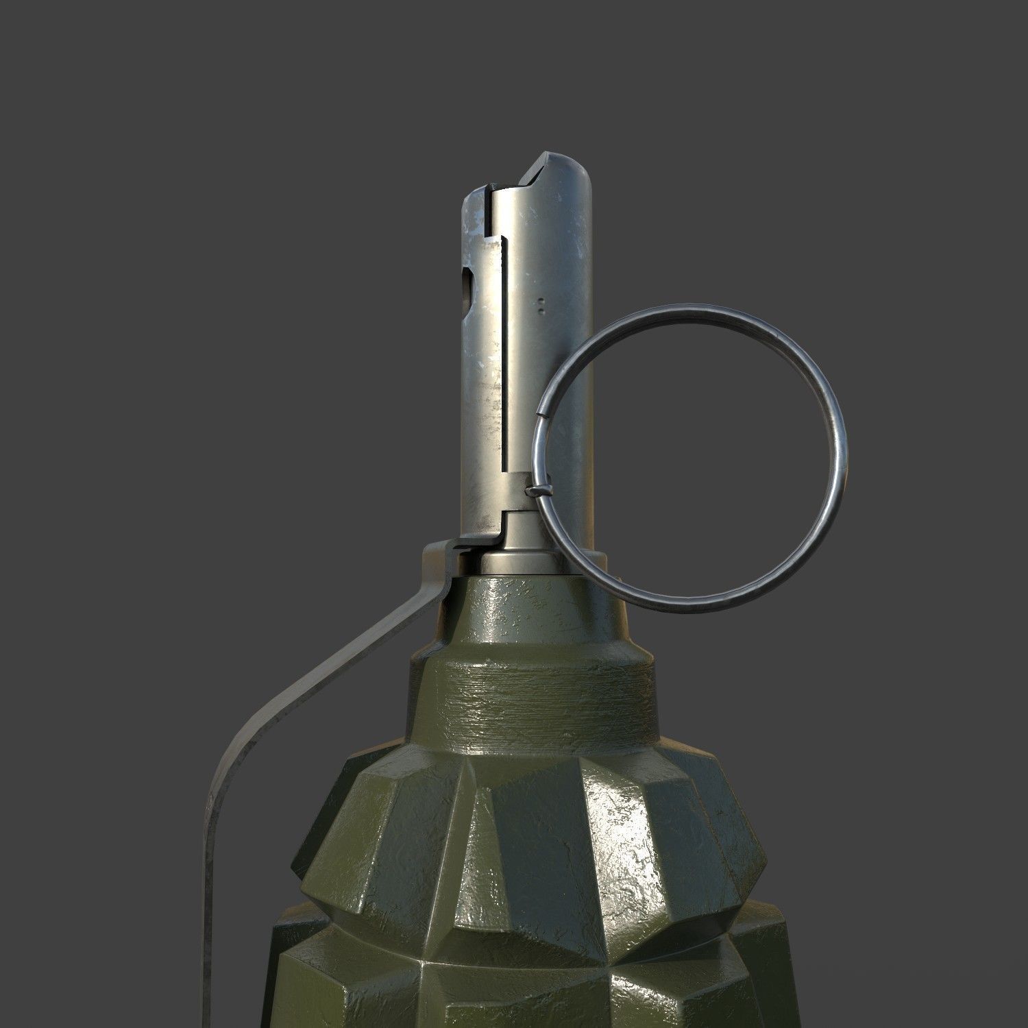 Low-poly model Grenade F-1 Low-poly 3D model_3