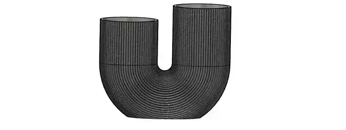 Ribbed vase