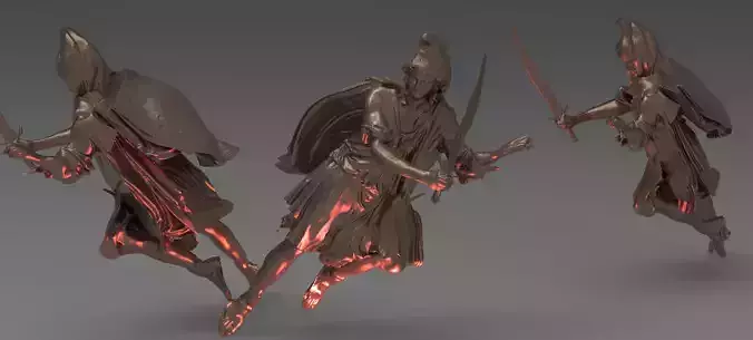 Greek assassin statue 3  3D model