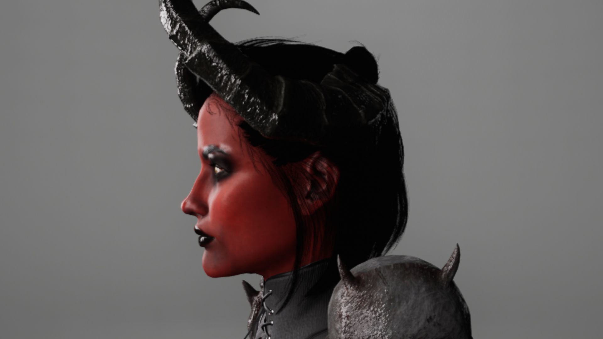 Demon Girl Game Ready Low-poly 3D model_18