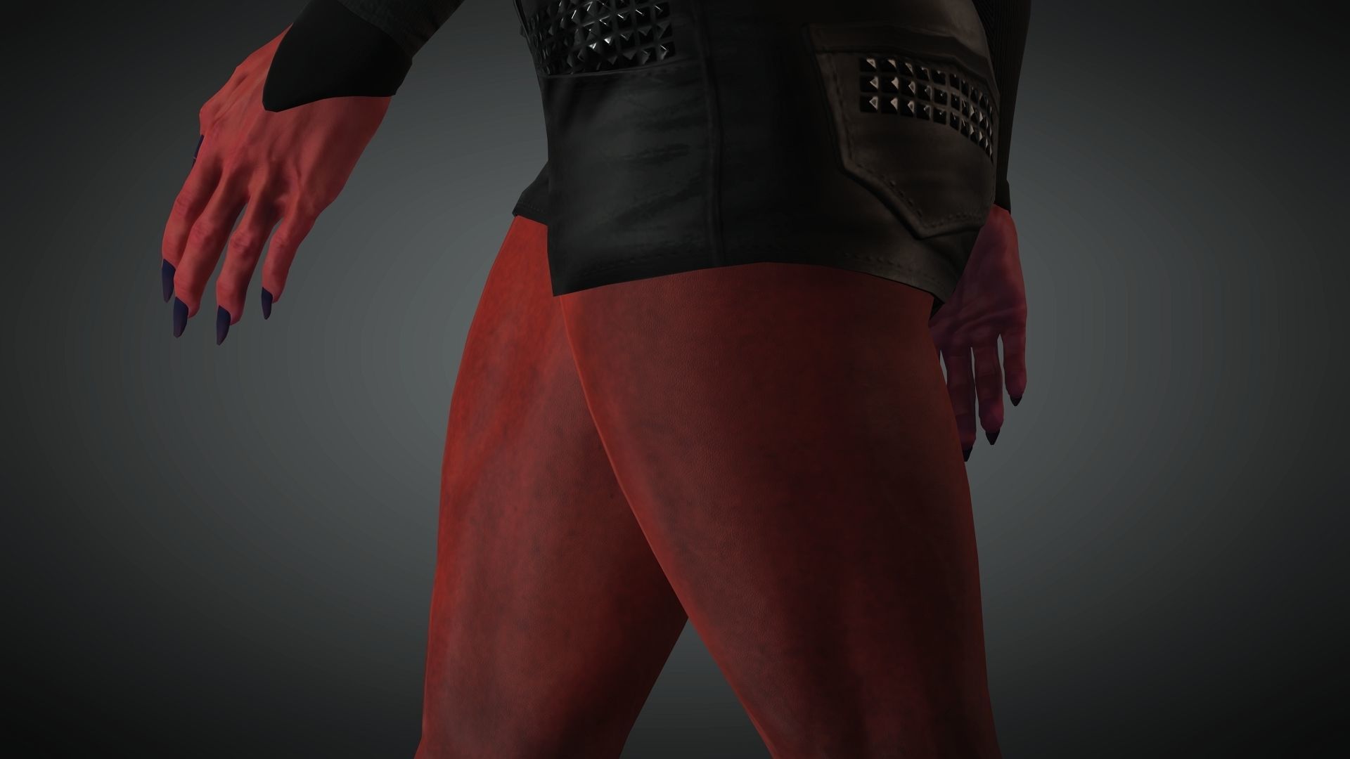 Demon Girl Game Ready Low-poly 3D model_6