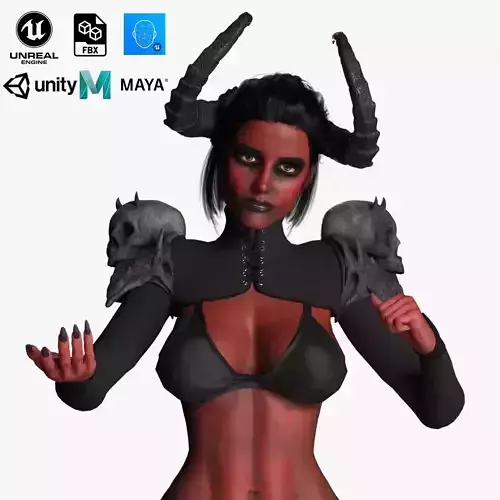 Demon Girl Game Ready