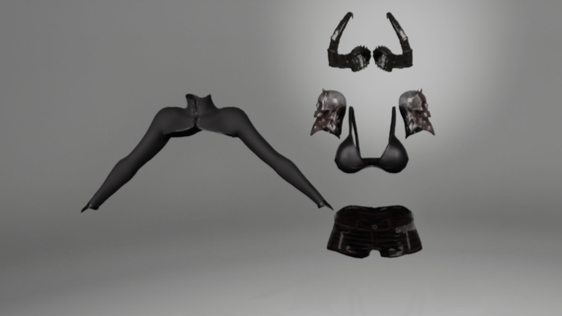 Demon Girl Game Ready Low-poly 3D model_15