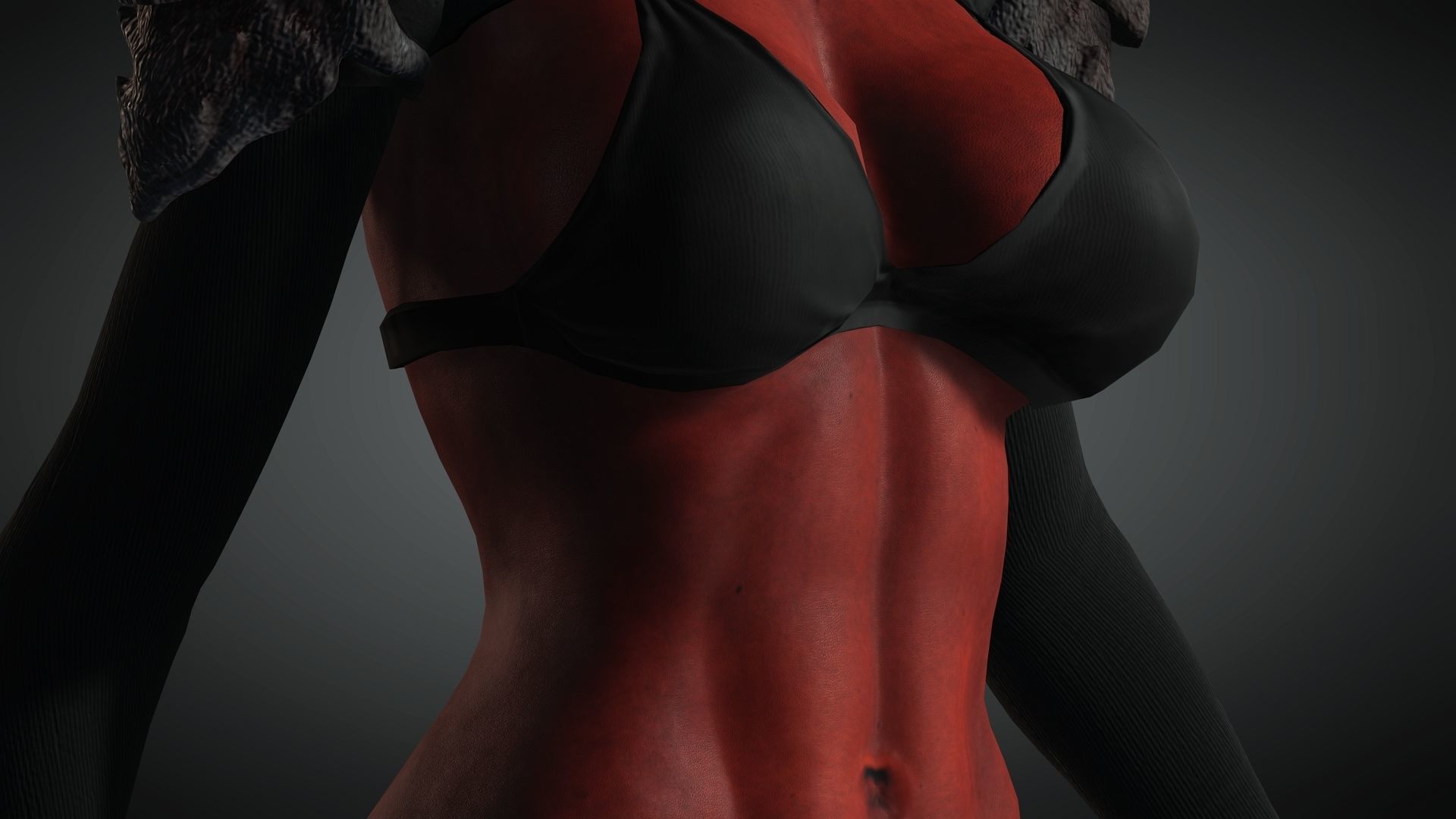 Demon Girl Game Ready Low-poly 3D model_14