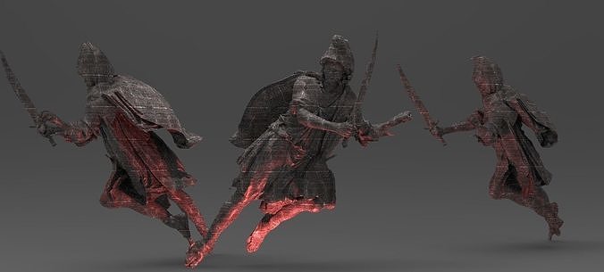 Greek assassin statue 4  3D model