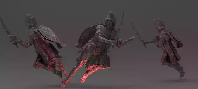 Greek assassin statue 4  3D model