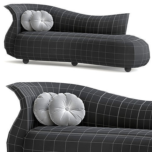 AMPHORA  Day bed By Desforma 3d model Low-poly 3D model 4
