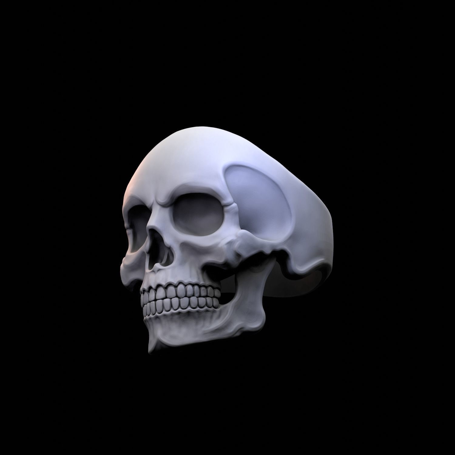 Ring Mr Skull 3D print model_3