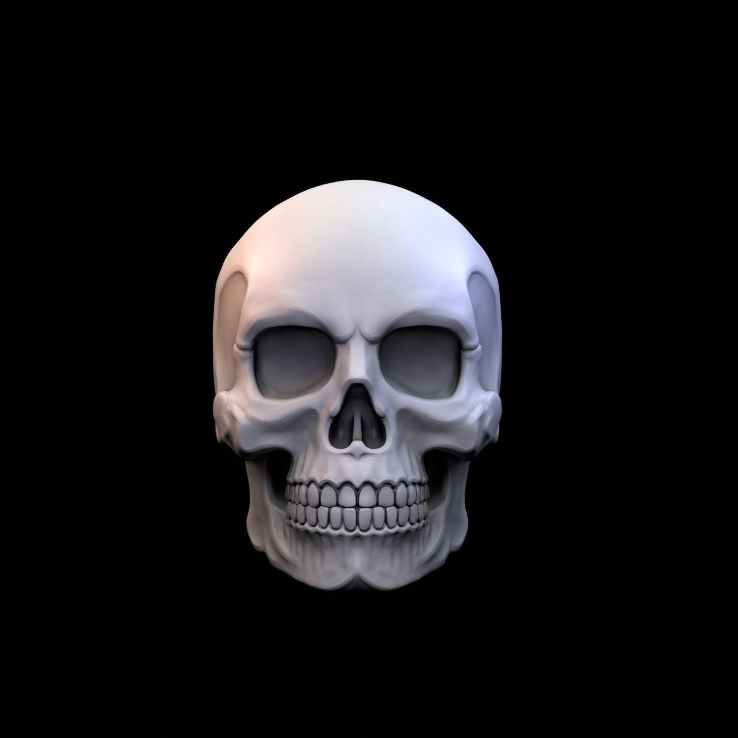 Ring Mr Skull 3D print model_1