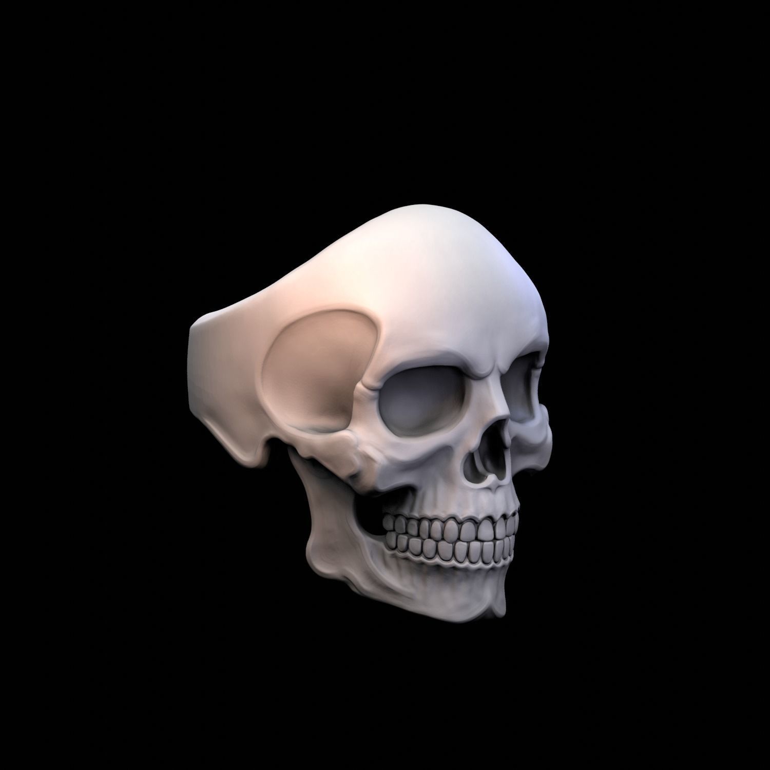 Ring Mr Skull 3D print model_2