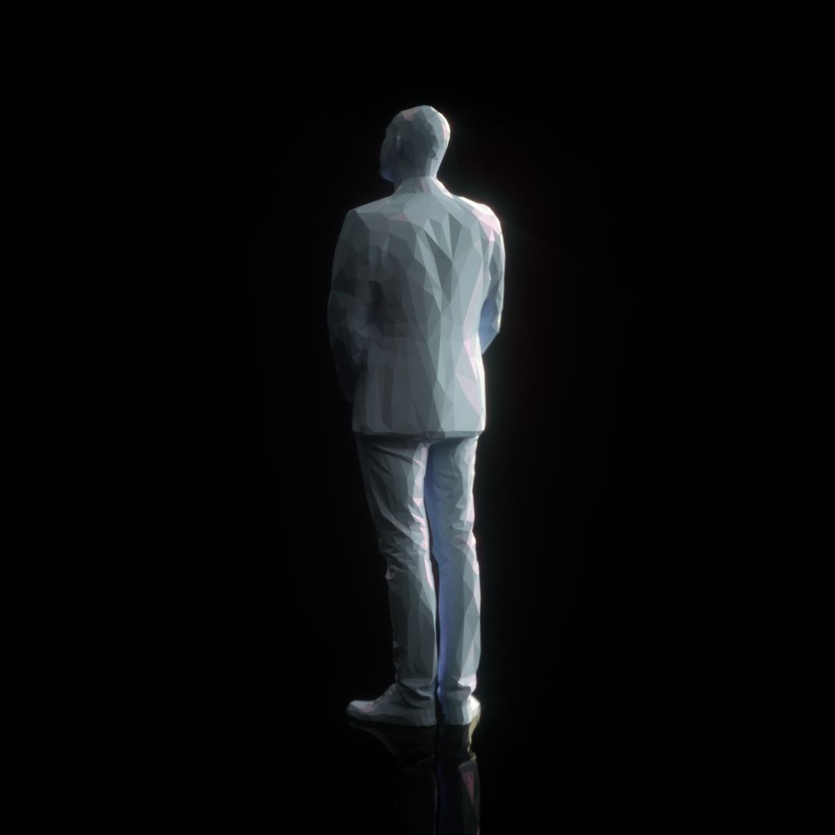 Male Standing Low Poly Low-poly 3D model_1