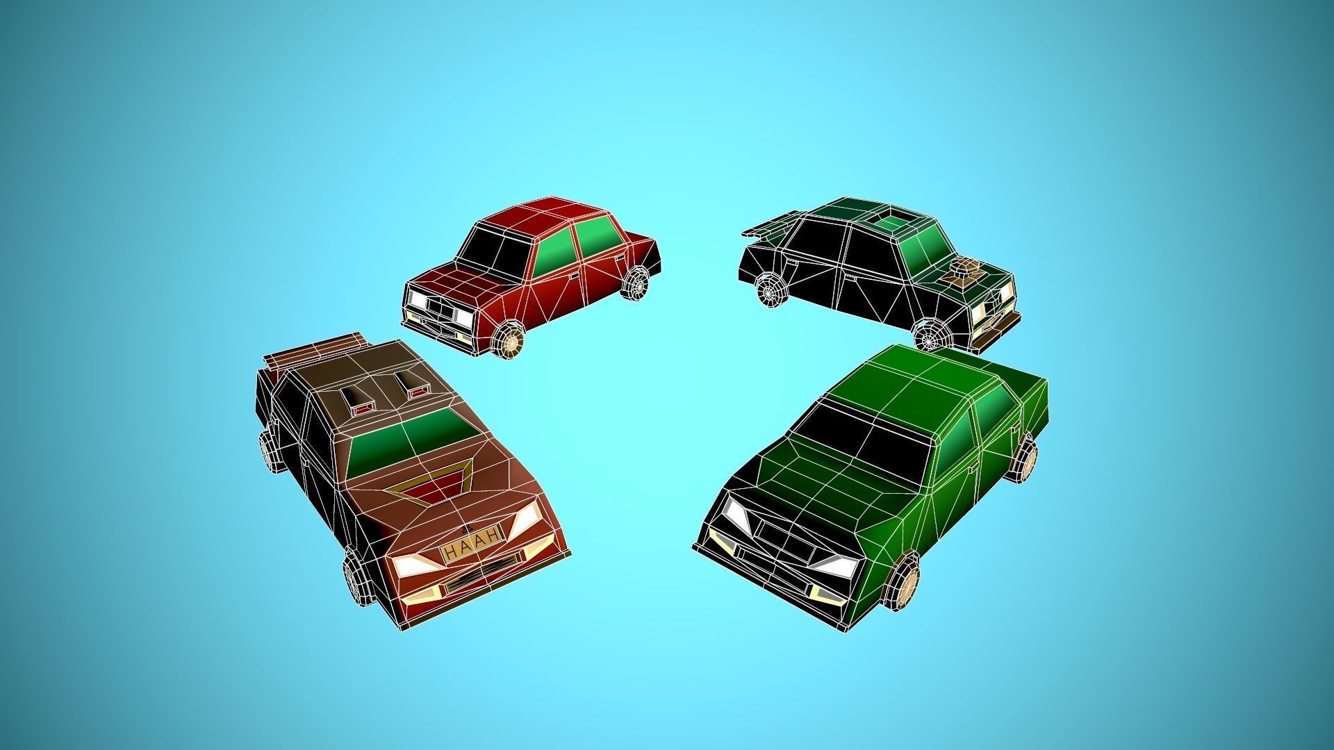 City Modular Set Toon Style Low-poly Low-poly 3D model_62