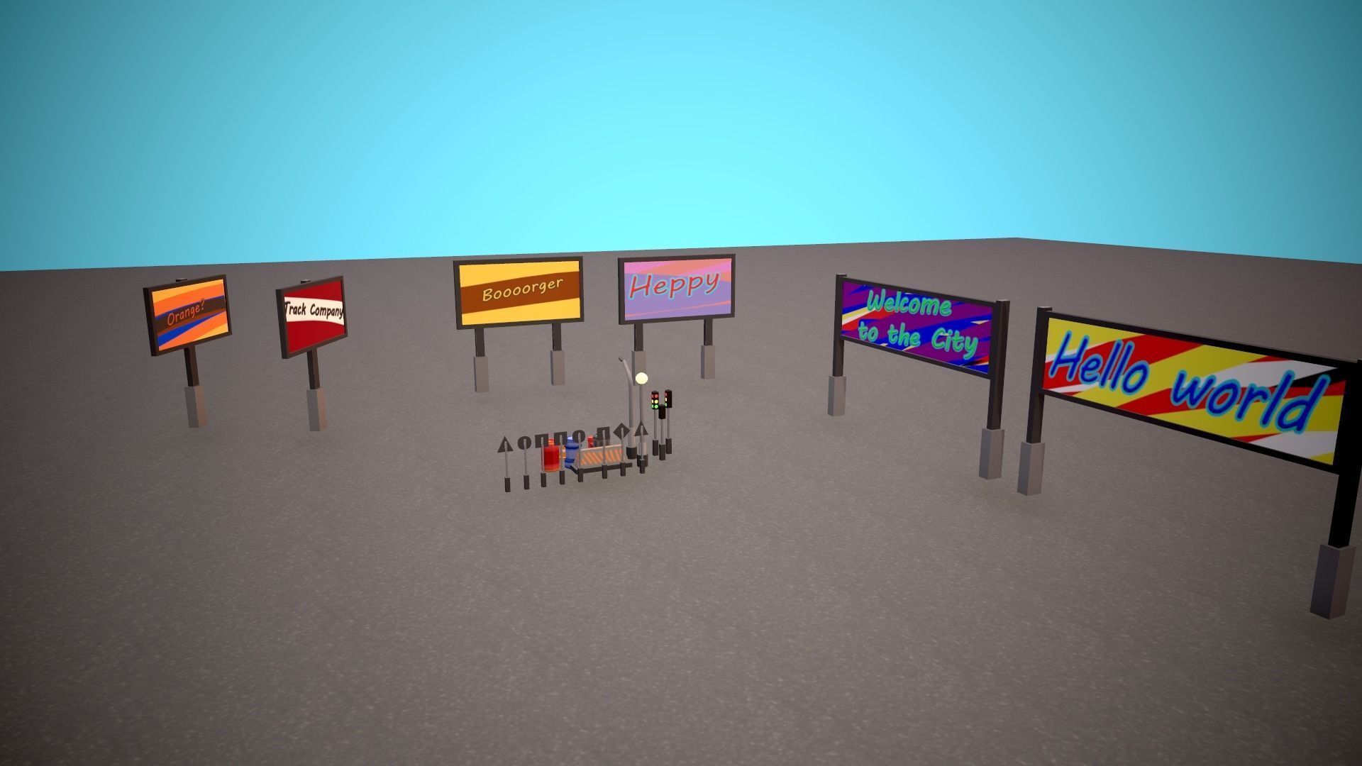 City Modular Set Toon Style Low-poly Low-poly 3D model_45