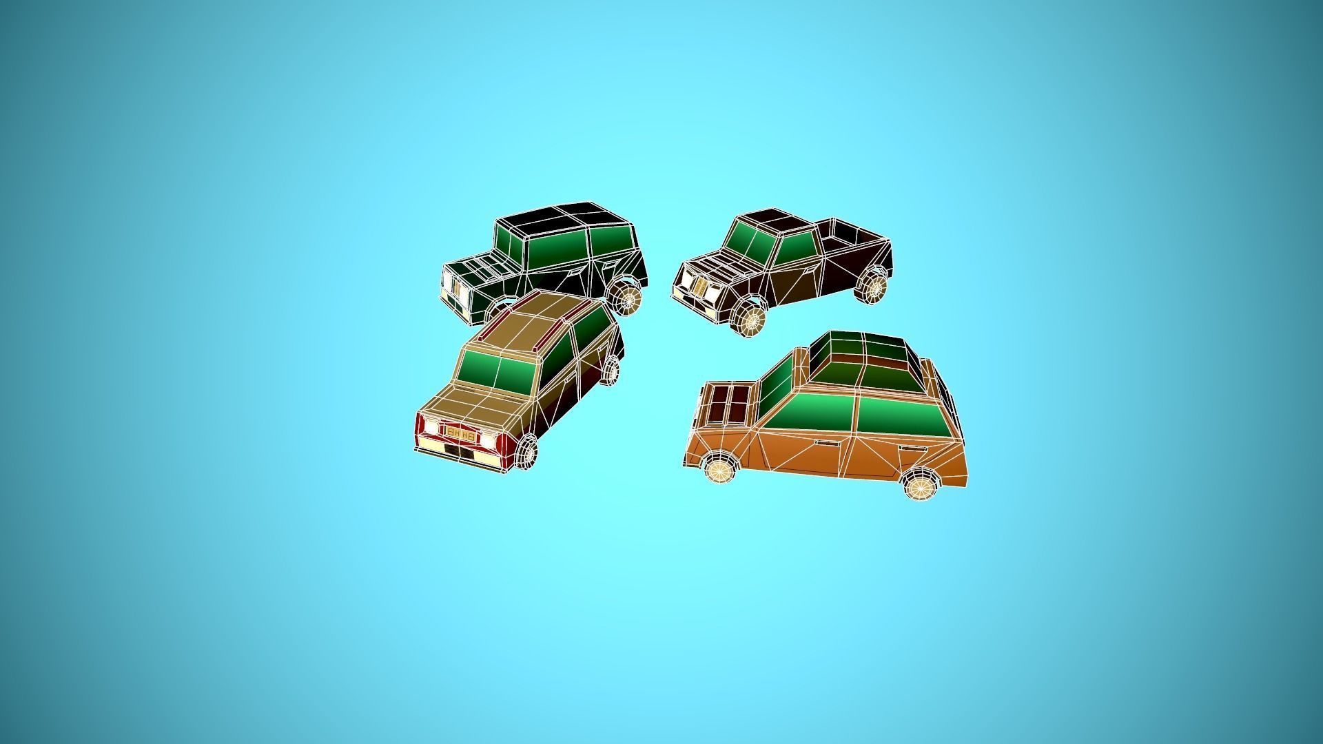 City Modular Set Toon Style Low-poly Low-poly 3D model_54
