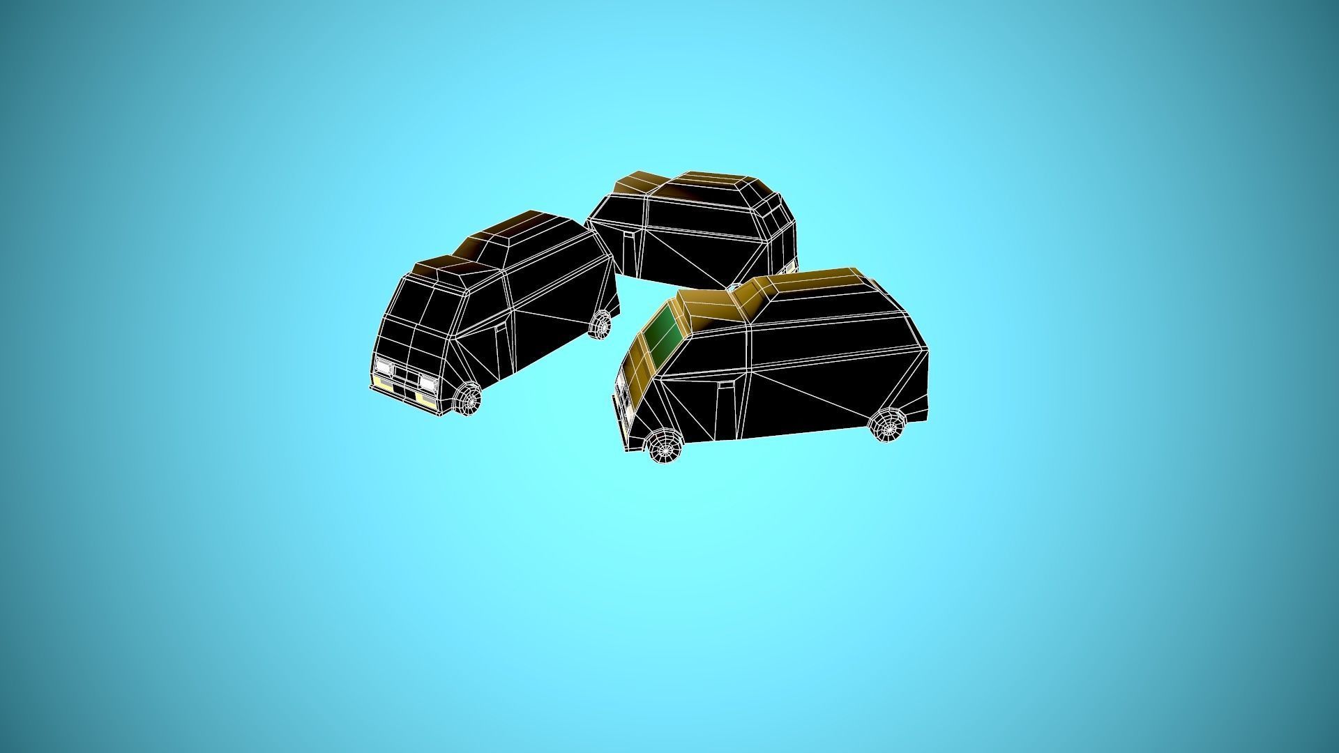 City Modular Set Toon Style Low-poly Low-poly 3D model_60