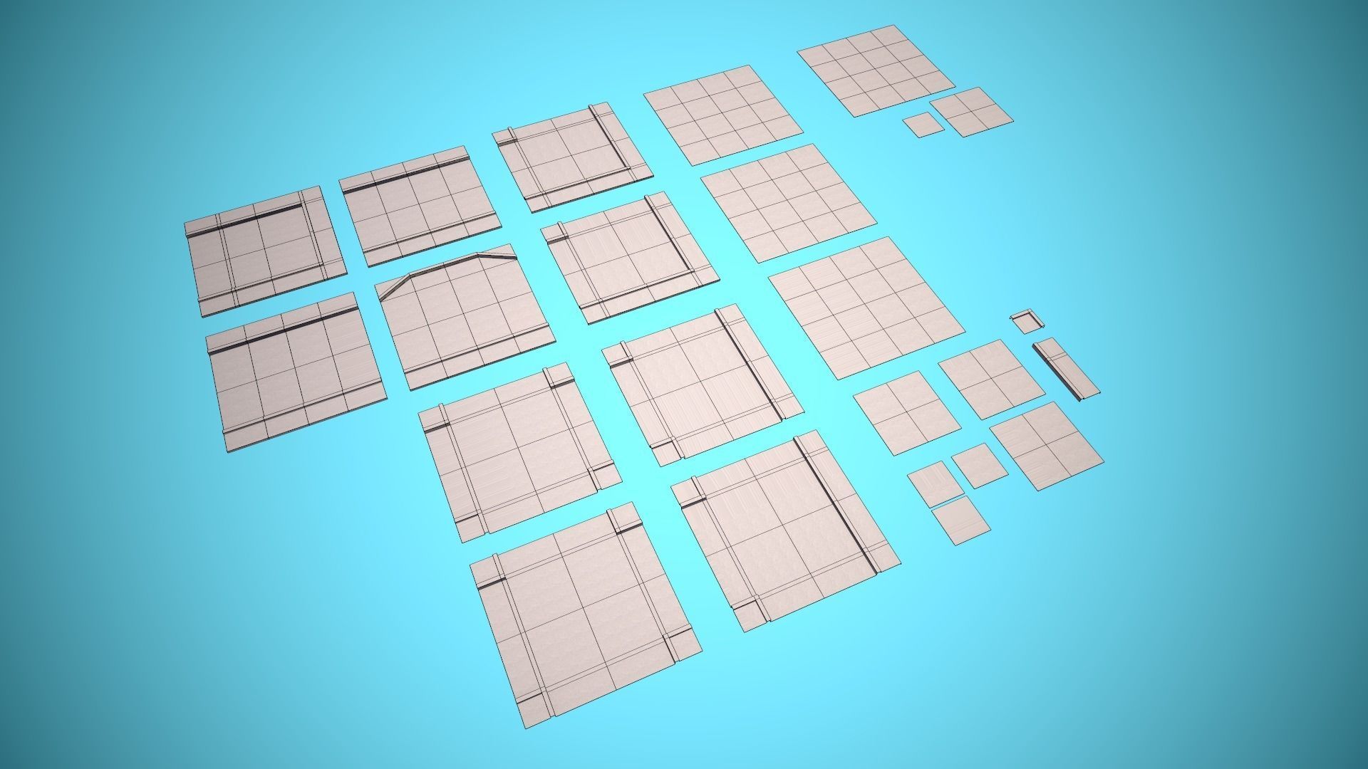 City Modular Set Toon Style Low-poly Low-poly 3D model_41