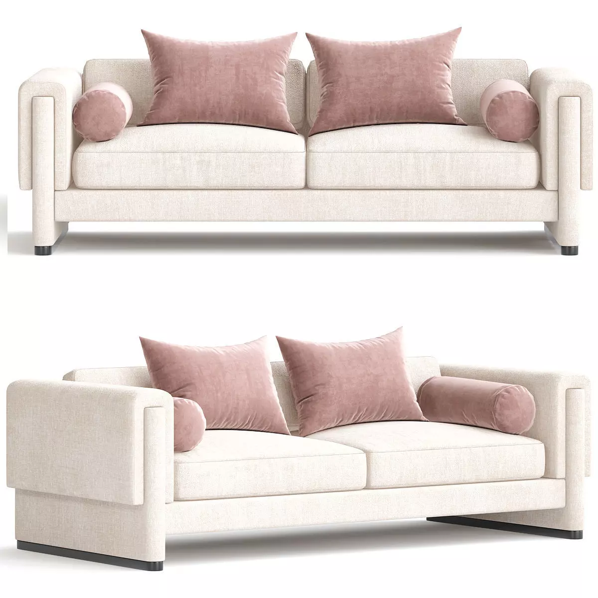 Howard Sofa 3d model Low-poly 3D model_0