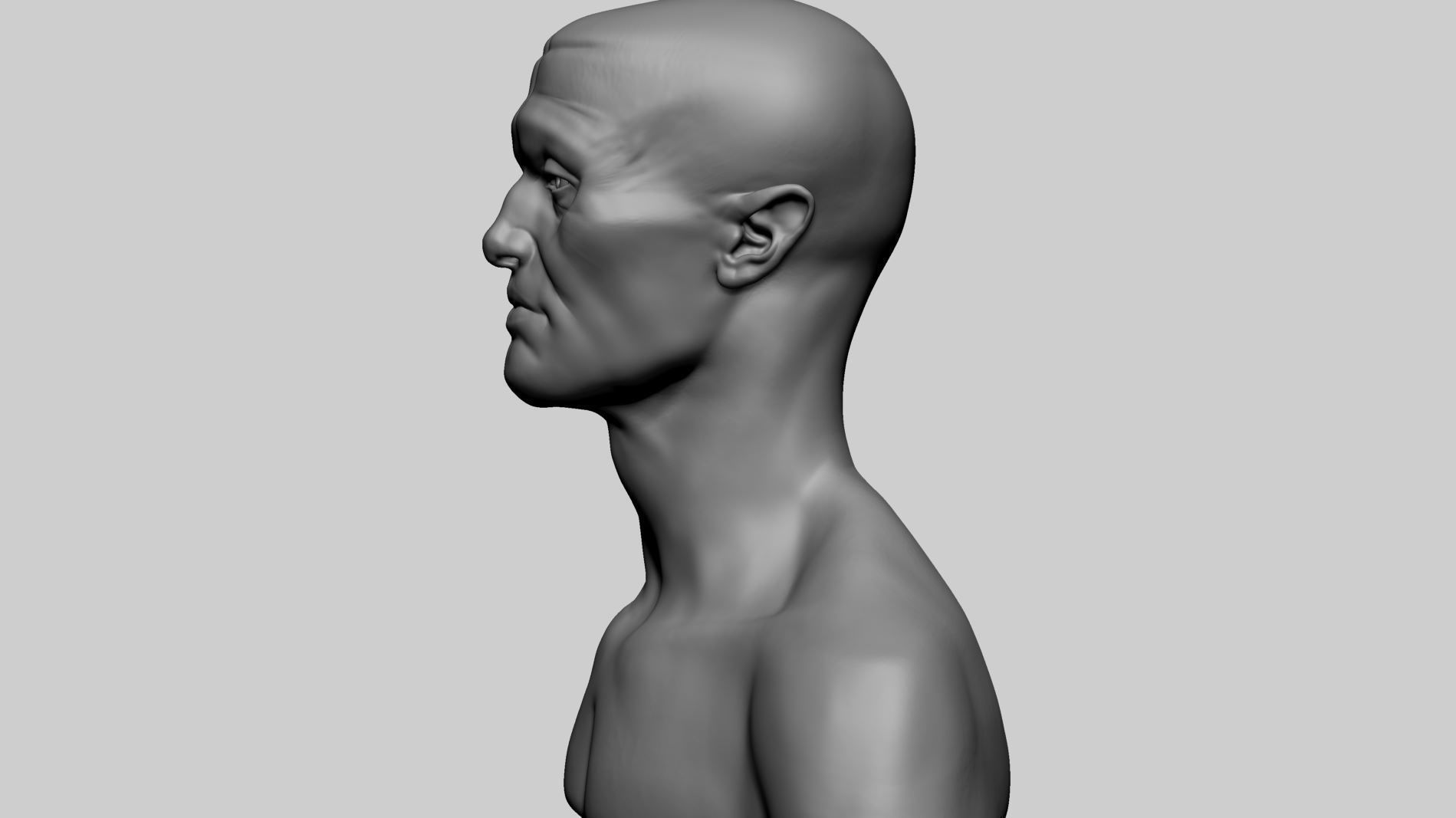 Creature Head I 3D model_6