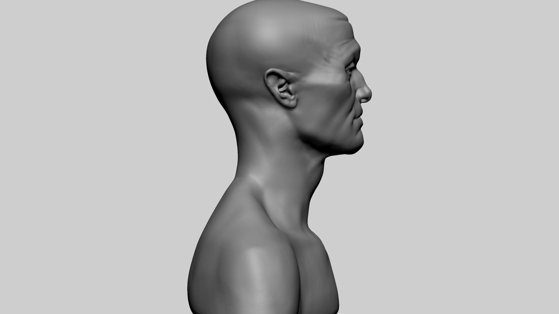 Creature Head I 3D model_2