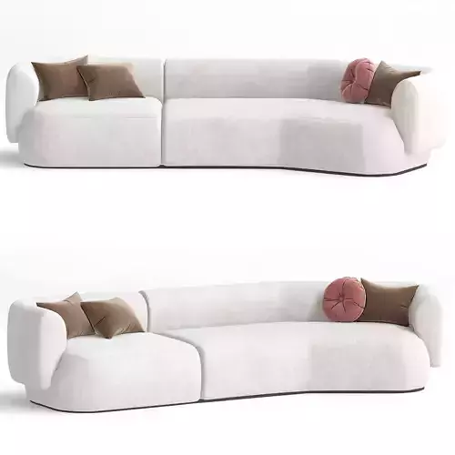 Hug Modular Fabric Sofa by Ferrianisbolgi 3d model
