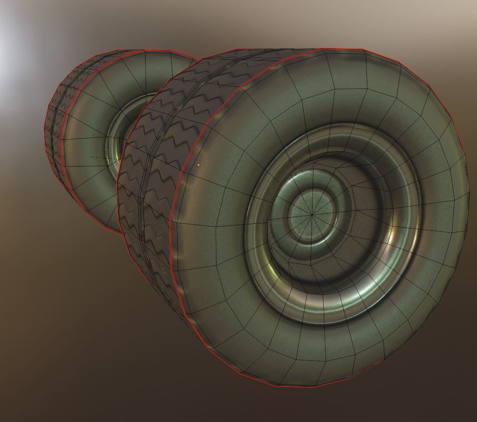 2-Axis Truck Rigged Low-Poly Version Low-poly 3D model_8