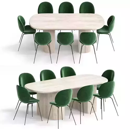 Beetle Chair Velluto di cotone 3d model