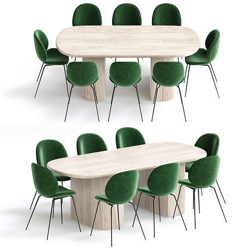 Beetle Chair Velluto di cotone 3d model Low-poly 3D model