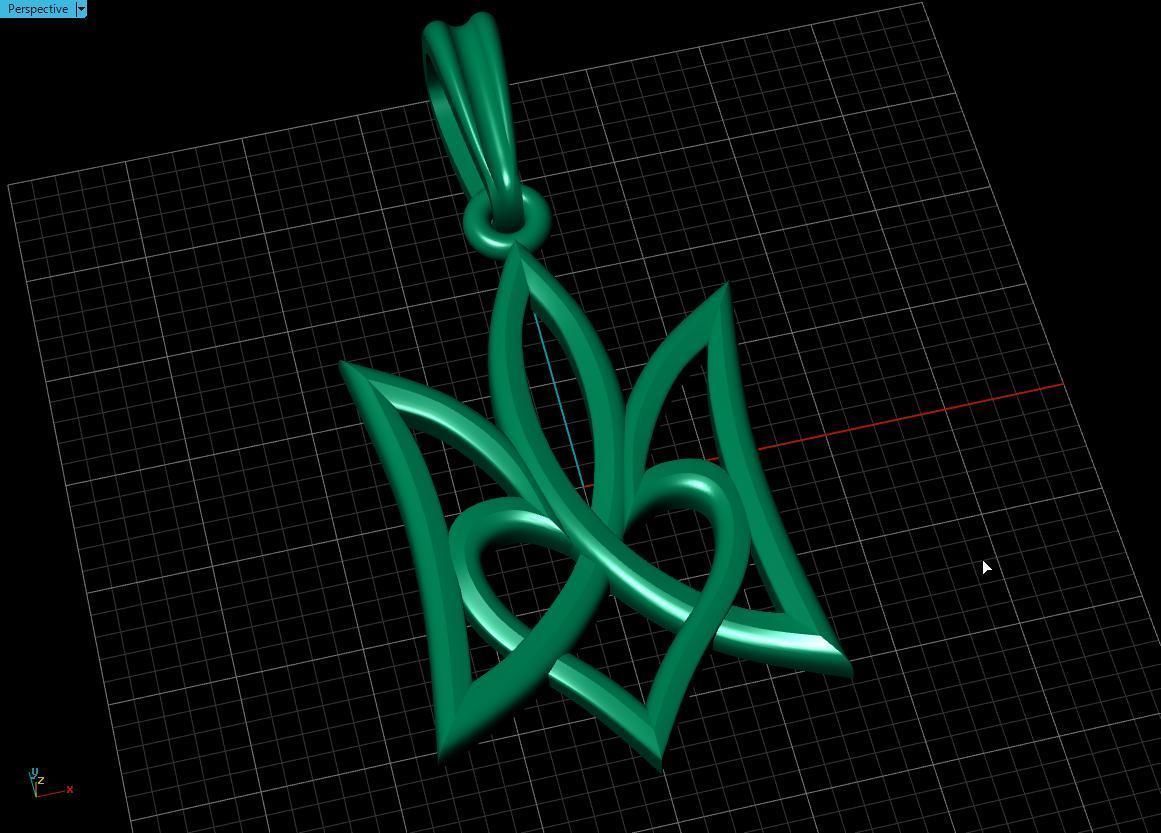 Ukrainian Trident 3D print model_3