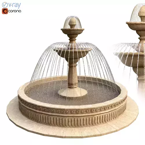 Classic Garden Fountain - Water Feature 3D model