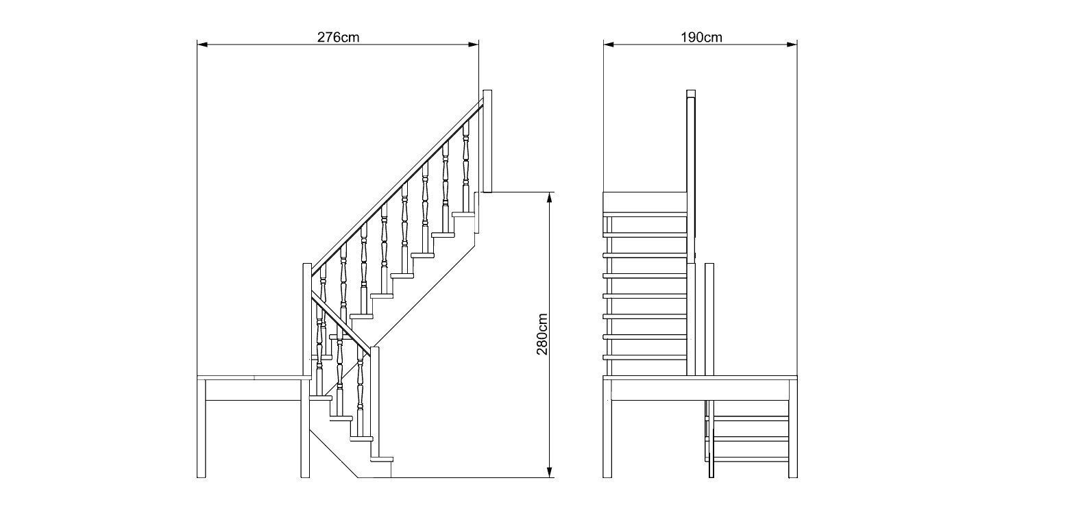 Stairs set wooden spiral staircase 3D Model Collection_8