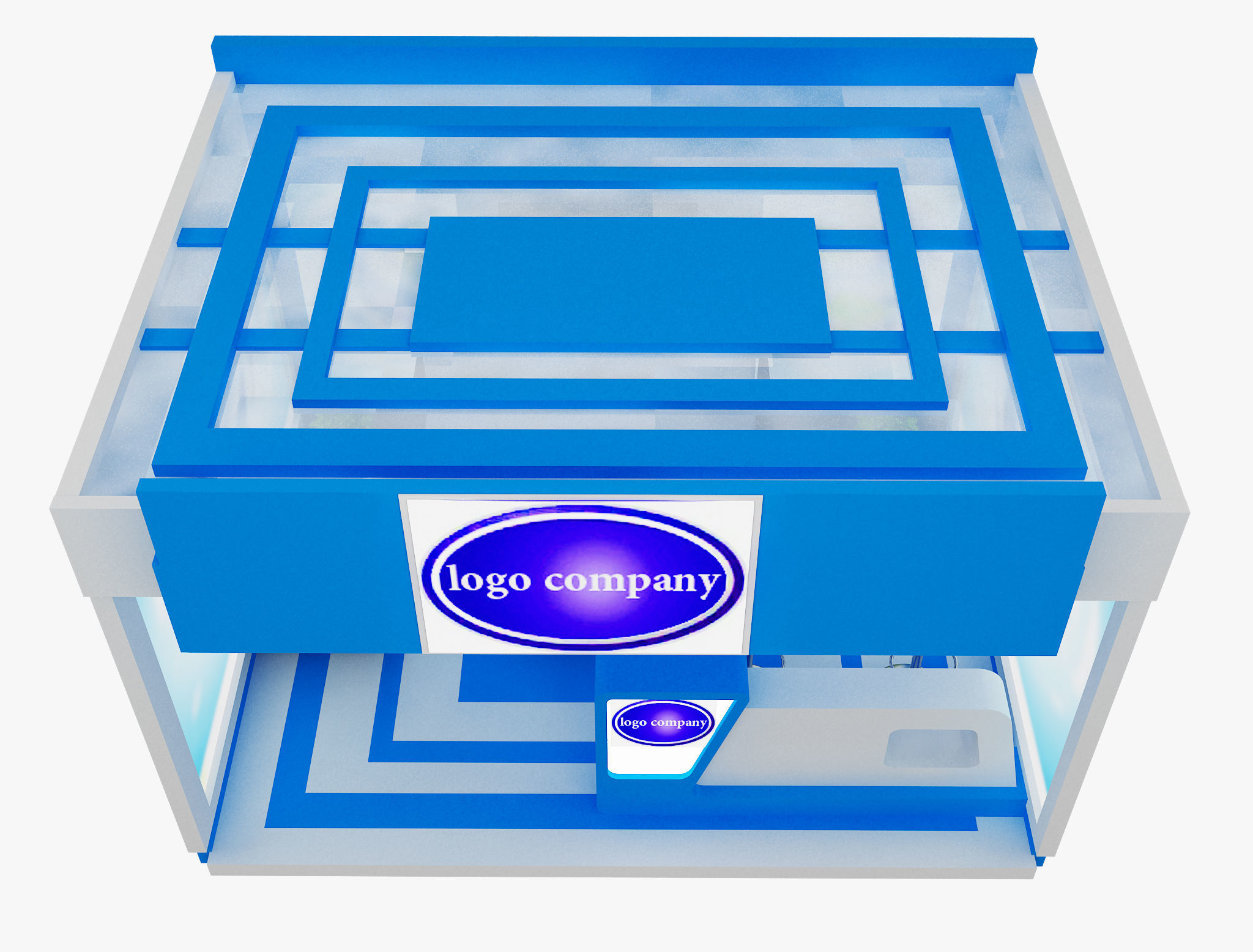 Booth Exhibition Stand a492b 3D model_6